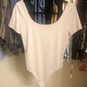 Express body contour thong bodysuit in size M, gray